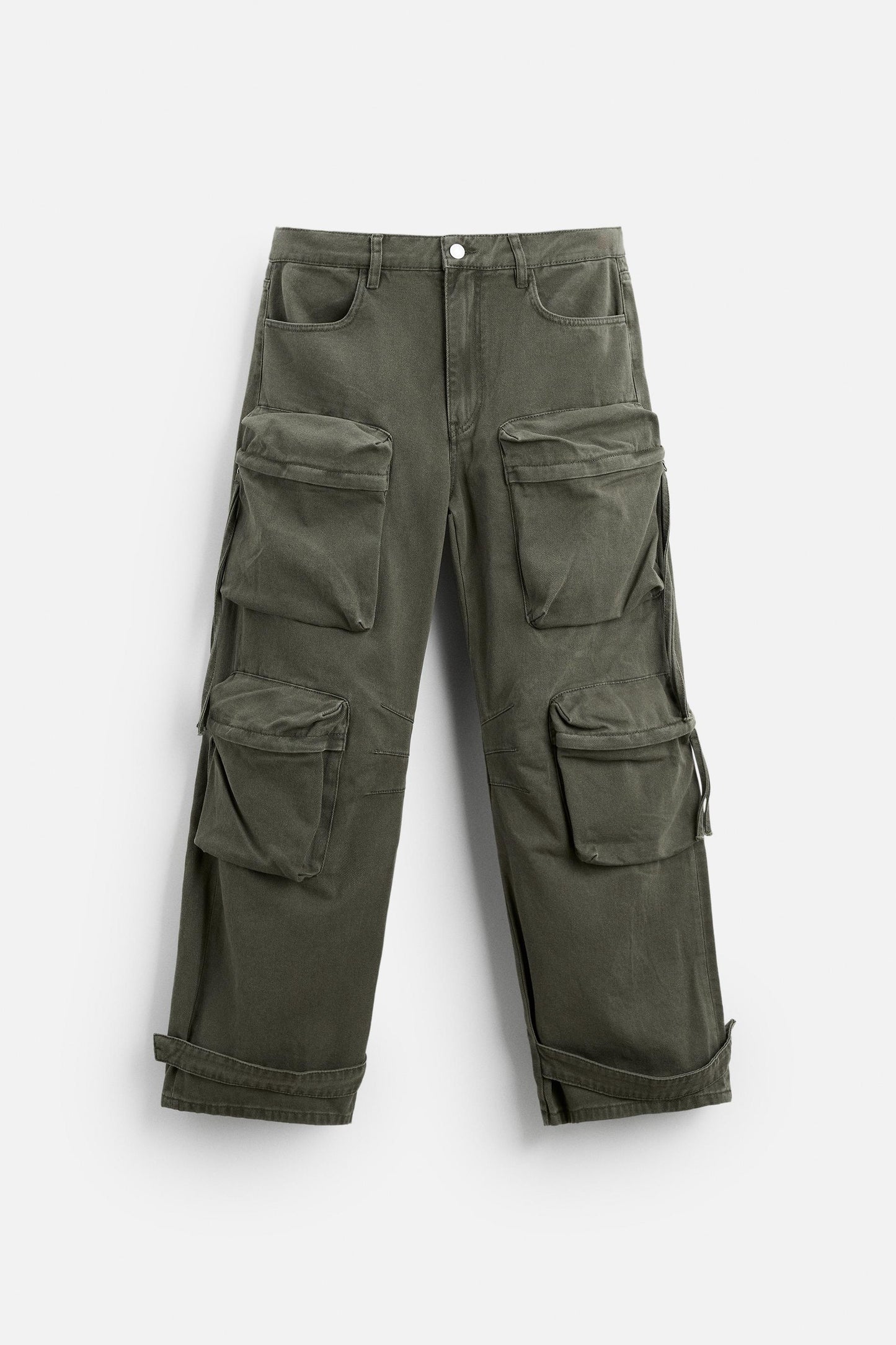 POCKET DENIM CARGO PANTS