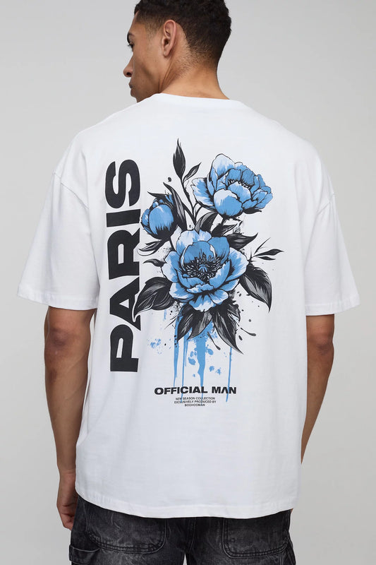 Oversized Paris Floral T-Shirt